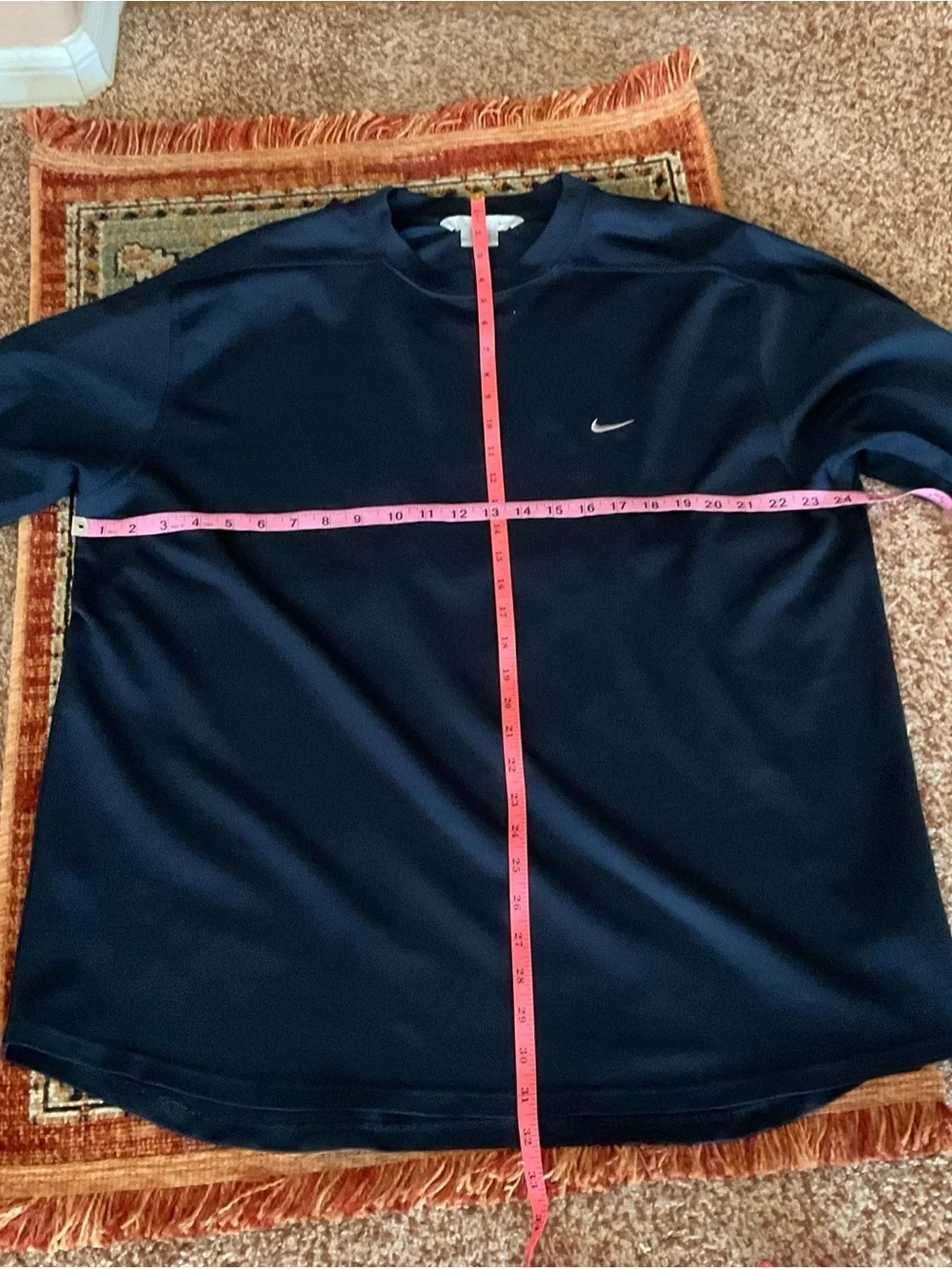 Vintage Nike Mens Blue Performance Long-Sleeve Athletic Crewneck Shirt Size 2XL